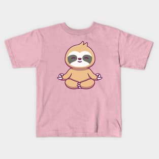 Cute Sloth Yoga Kids T-Shirt